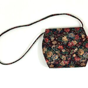 Vintage Floral Shoulder Bag - Multicolor
